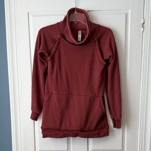 Latched Mama Maroon Cowl Neck Nursing Sweater